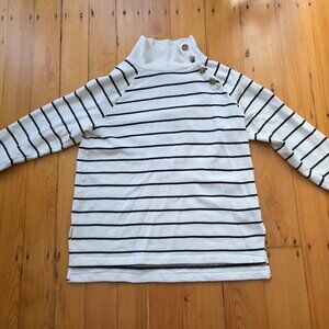 Cozy J.Crew Black and White Striped Sweater